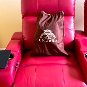 Cream leather satchel